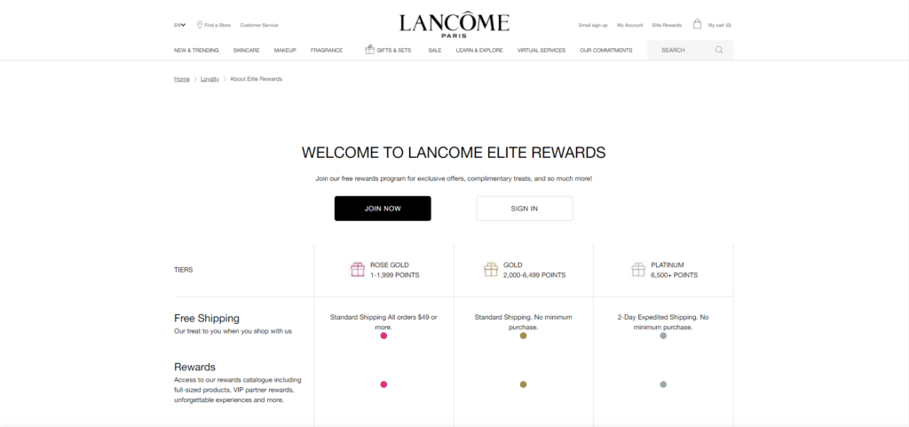 Lancome - Elite Rewards