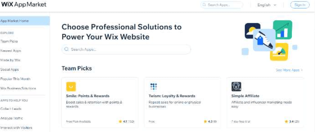The Wix App Marketplace