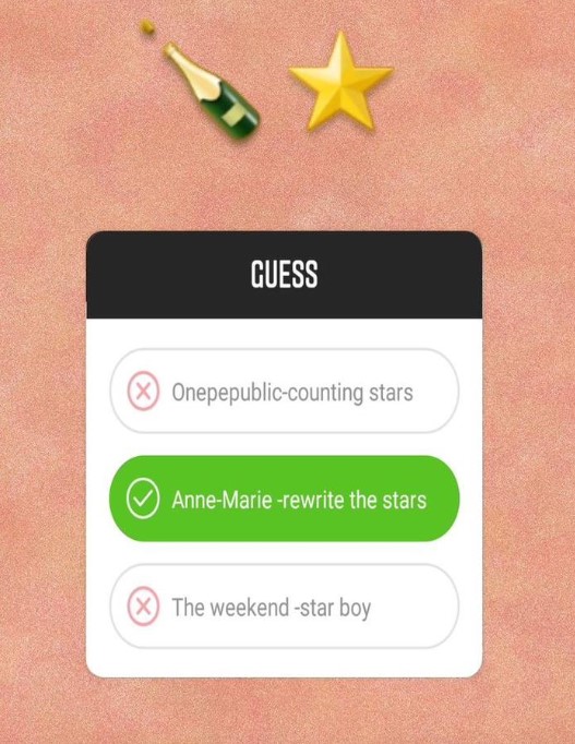 Instagram story games - Guess the Song