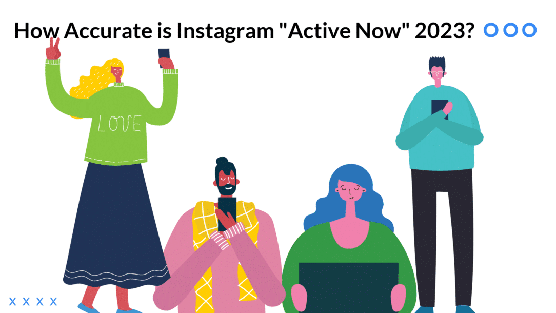 A blog post about the 'active now' status in Instagram