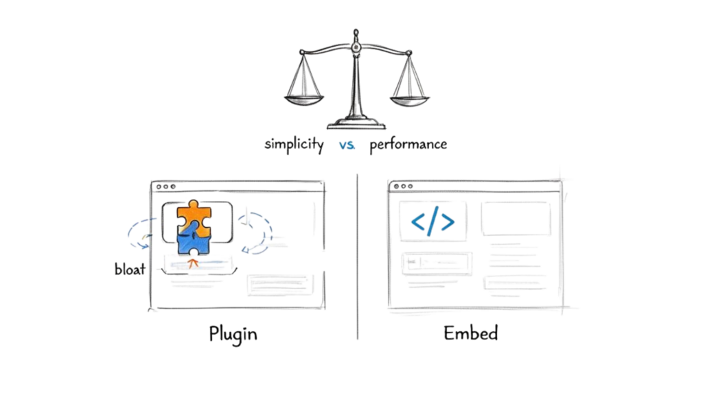 Chatbot for WordPress Plugin vs Embed