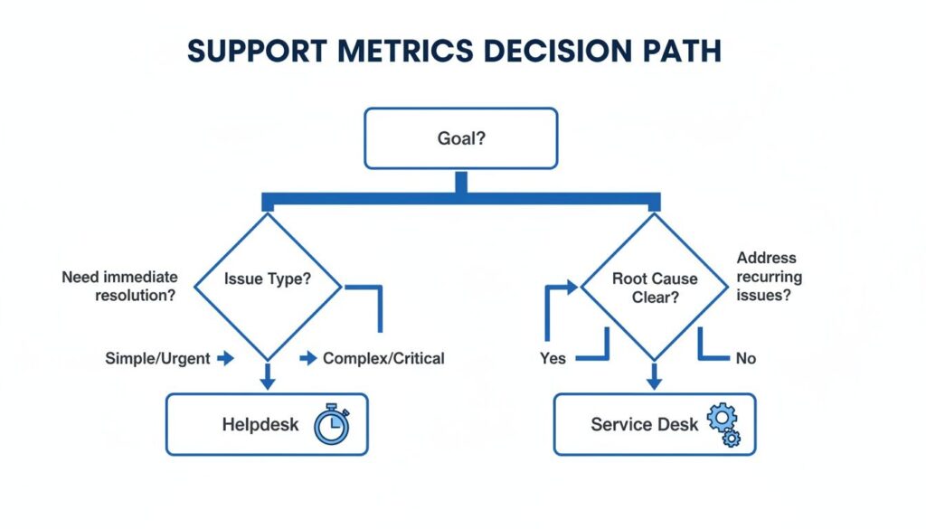 Support Metrics Decision Path