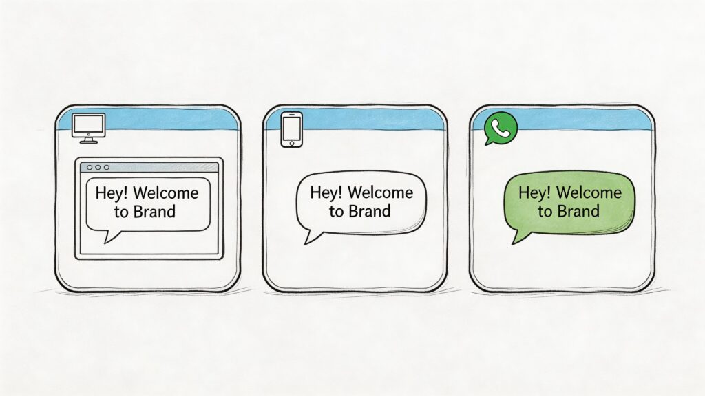 Company Greeting Message Communication Channels