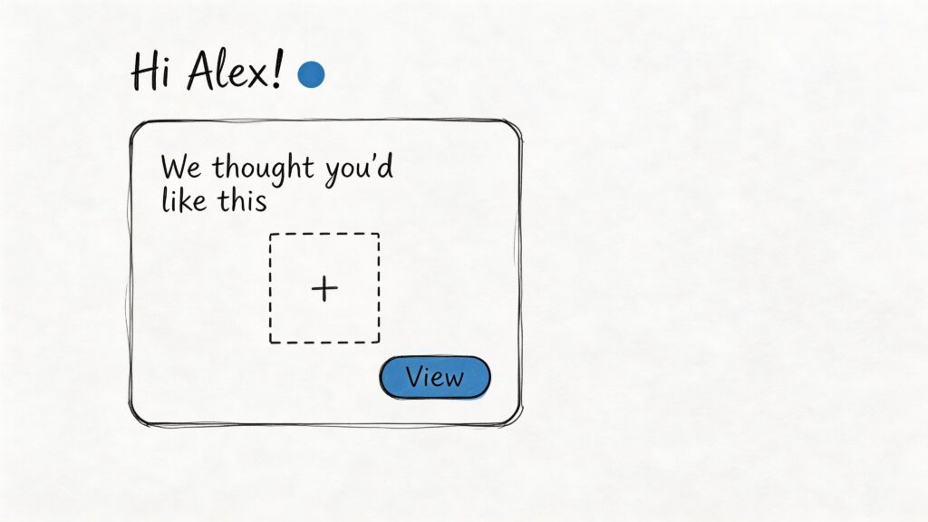 Company Greeting Message UI Card
