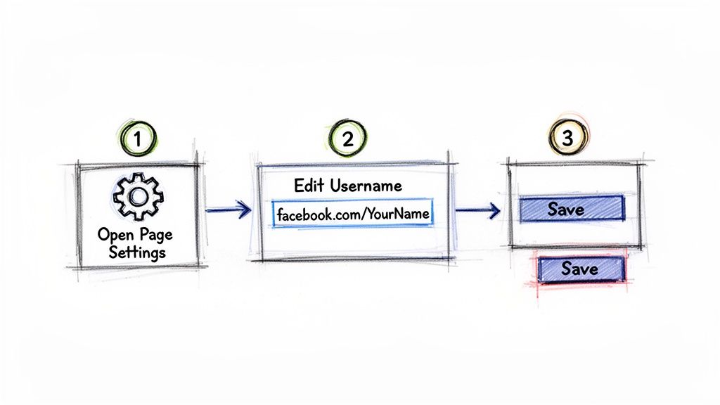 Customize Facebook Page URL Steps