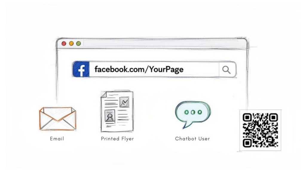 Facebook Page URL Sharing