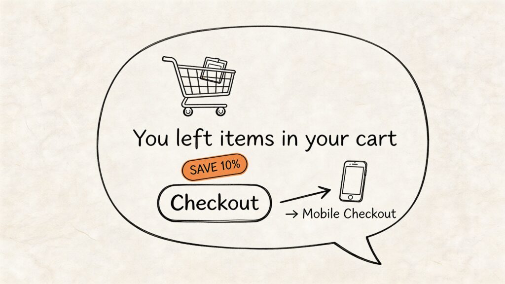Instagram Direct Message Templates - Mobile Checkout