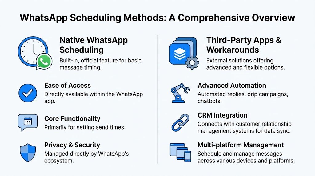 Scheduled WhatsApp Message Scheduling Methods
