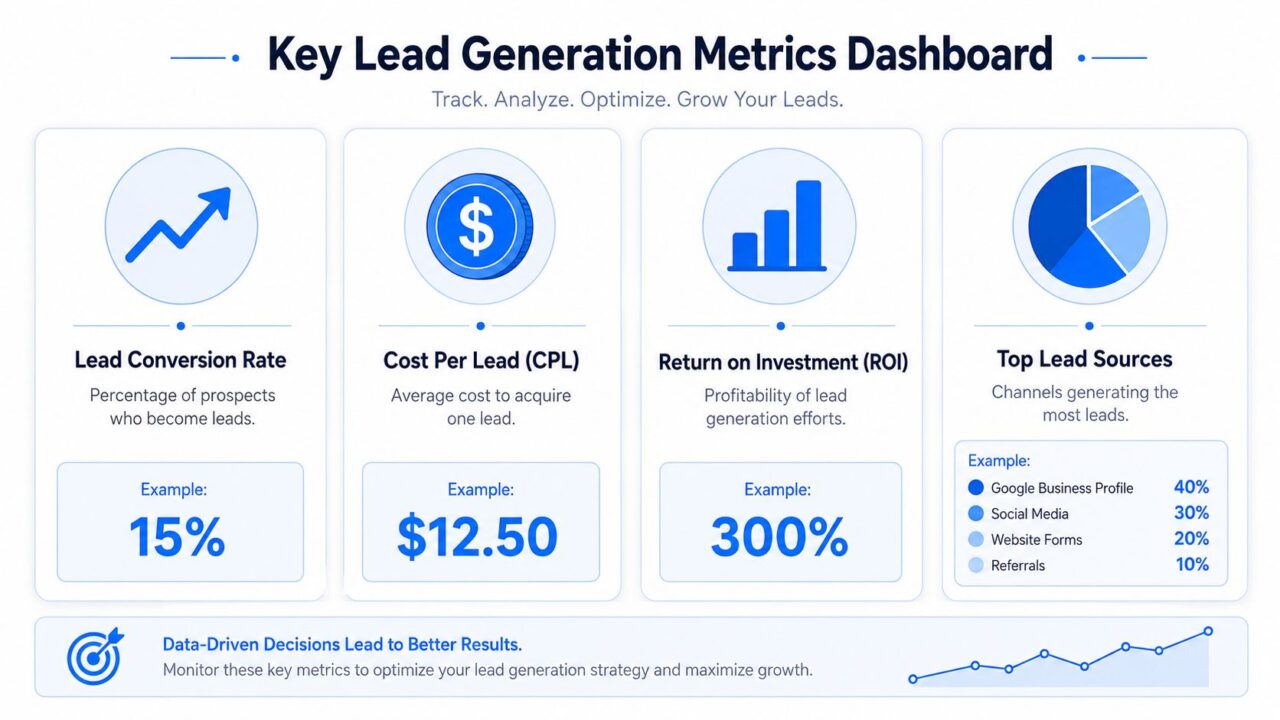Local Business Lead Generation Dashboard Metrics