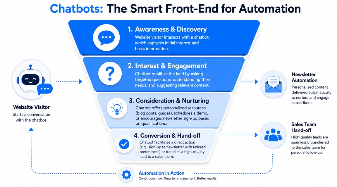Newsletter Automation Chatbot Funnel