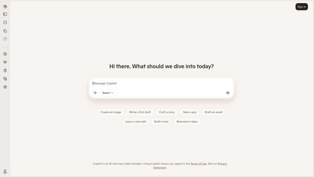 Free AI Chatbot Copilot Interface