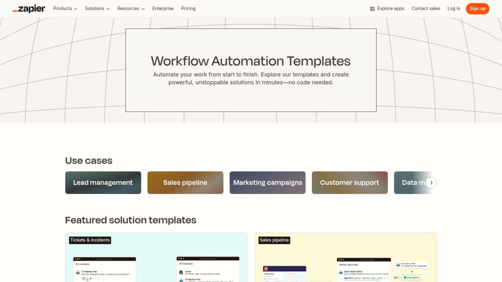 Workflow Templates Zapier Automation