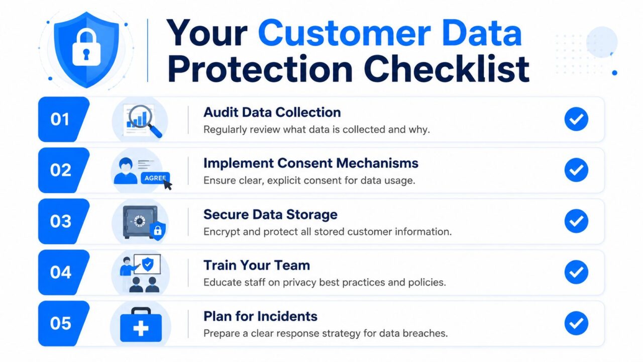 Customer Data Protection Checklist Infographic