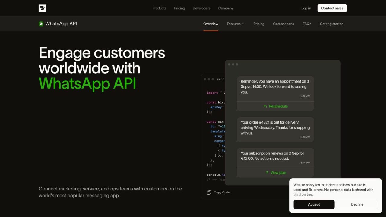 Chatbots for WhatsApp API