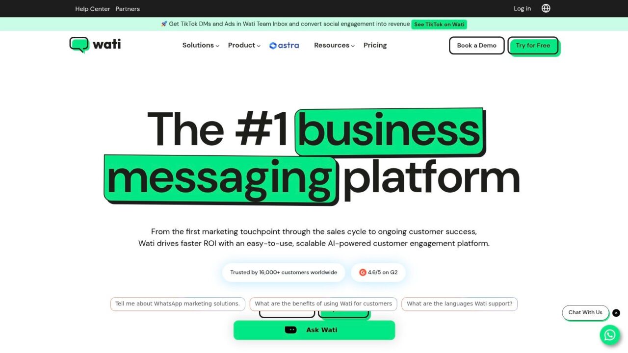 Chatbots for WhatsApp Messaging Platform